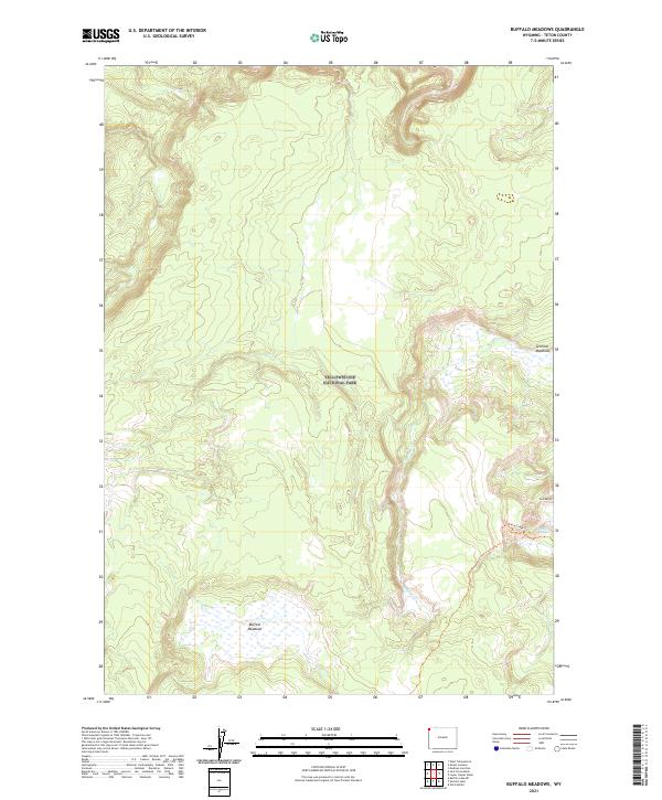 Buffalo Meadows, WY — USGS 7.5-minute topo (2021)