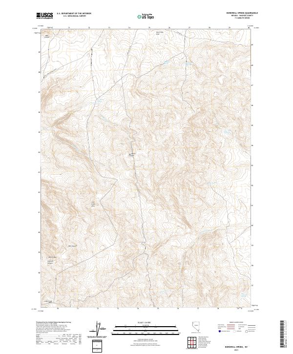 Bordwell Spring, NV — USGS 7.5-minute topo (2021)