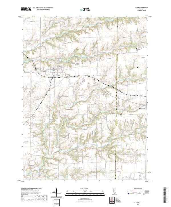 La Harpe, IL — USGS 7.5-minute topo (2024)