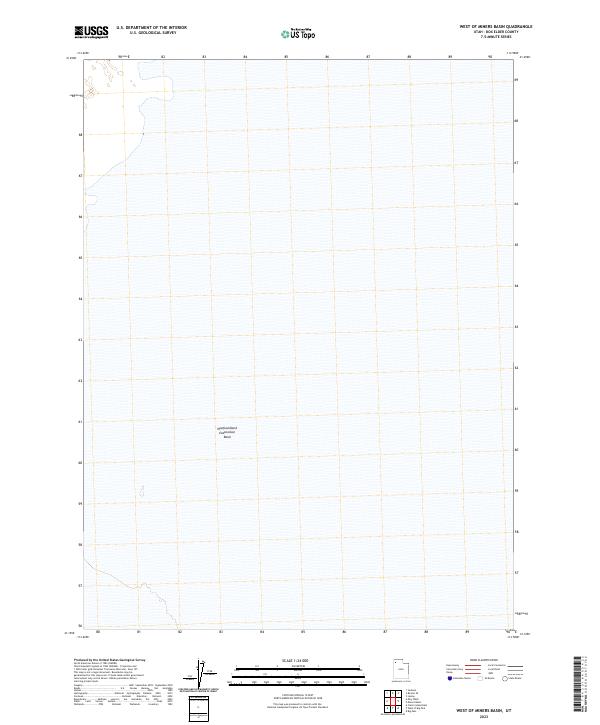 West of Miners Basin, UT — USGS 7.5-minute topo (2023)