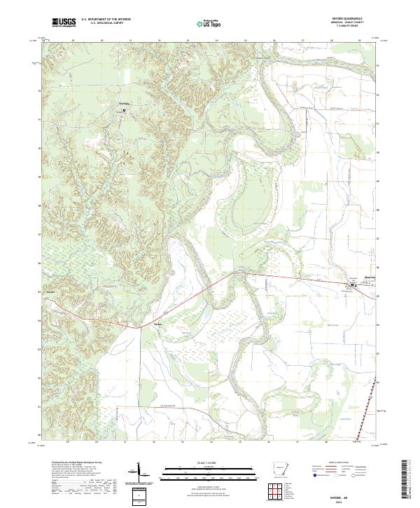 Snyder, AR — USGS 7.5-minute topo (2024)