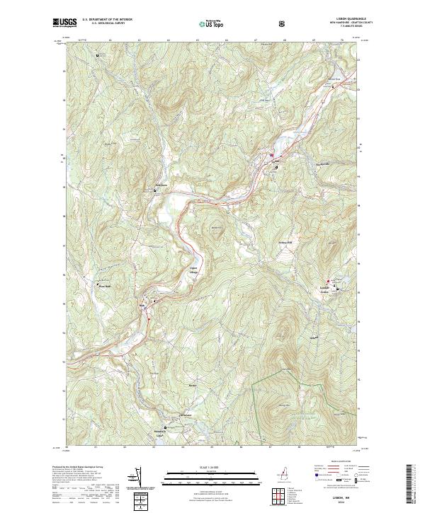 Lisbon, NH — USGS 7.5-minute topo (2024)