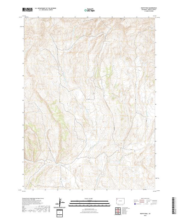 Wapiti Peak, CO — USGS 7.5-minute topo (2022)