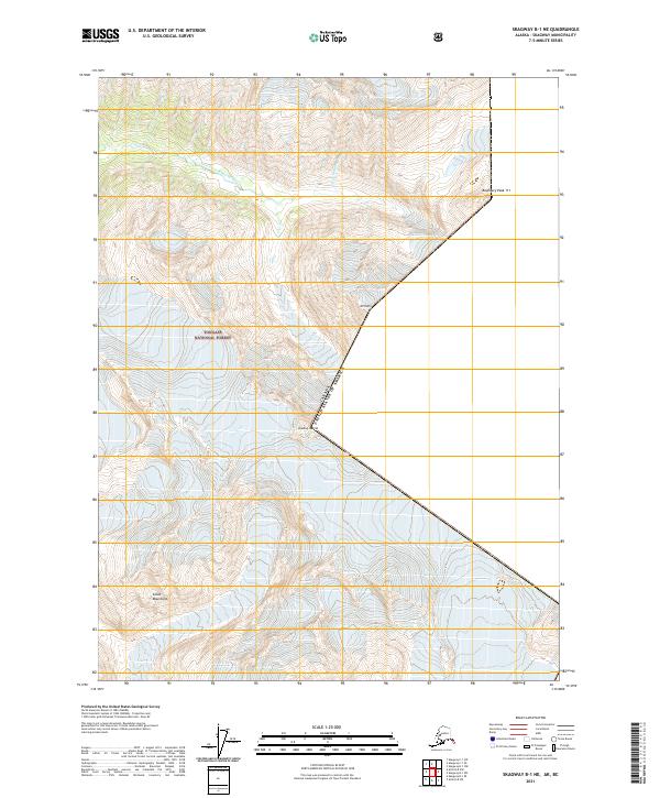 Skagway B-1 NE, AK-BC — USGS 7.5-minute topo (2021)