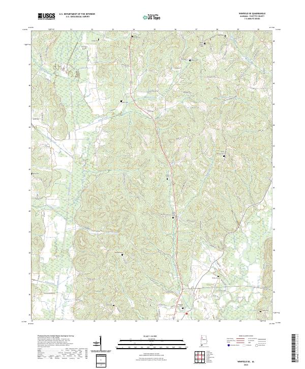 Winfield SE, AL — USGS 7.5-minute topo (2024)