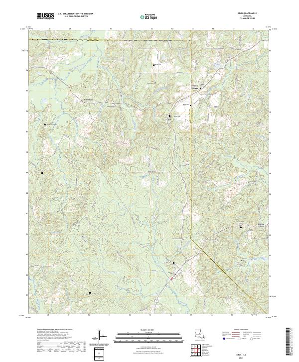 Eros, LA — USGS 7.5-minute topo (2024)