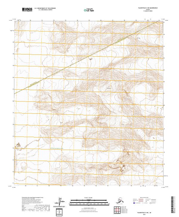 Talkeetna D-3 NE, AK — USGS 7.5-minute topo (2023)