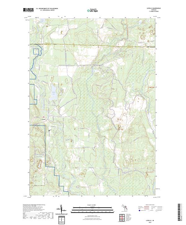 Lovells, MI — USGS 7.5-minute topo (2023)
