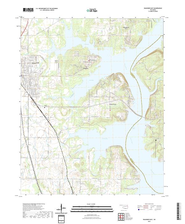 Wagoner East, OK — USGS 7.5-minute topo (2022)