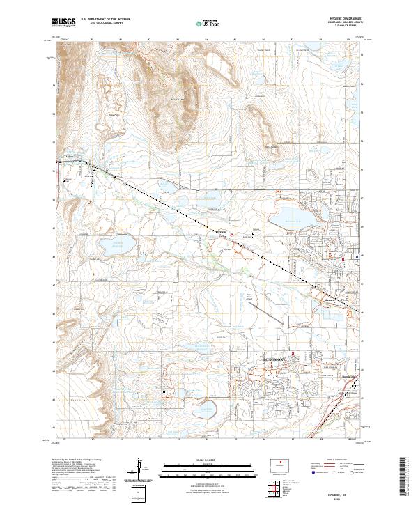 Hygiene, CO — USGS 7.5-minute topo (2022)