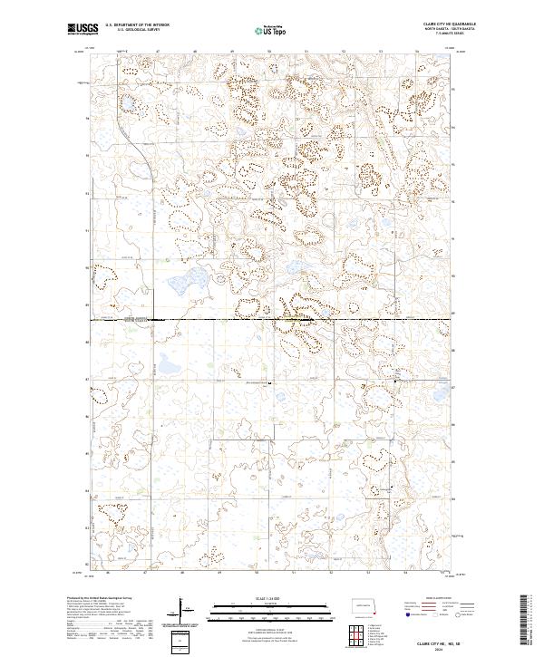 Claire City NE, ND-SD — USGS 7.5-minute topo (2024)