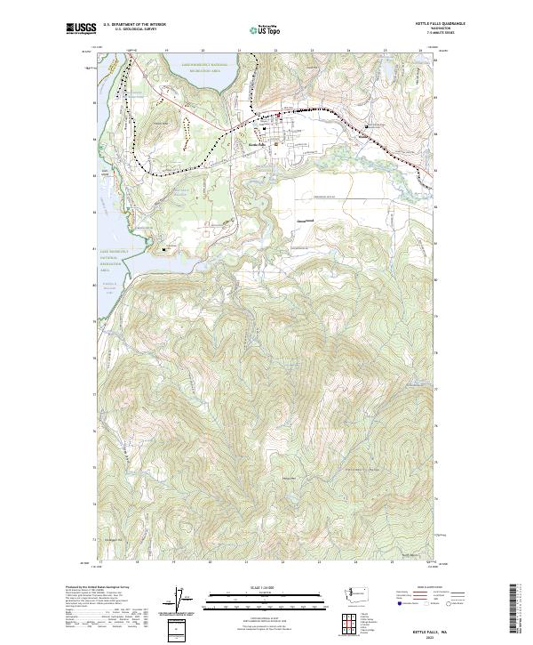Kettle Falls, WA — USGS 7.5-minute topo (2023)