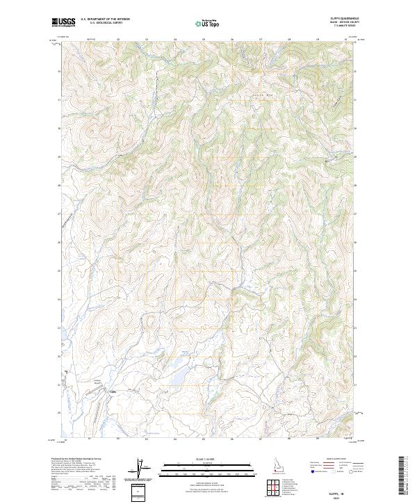 Cliffs, ID — USGS 7.5-minute topo (2023)