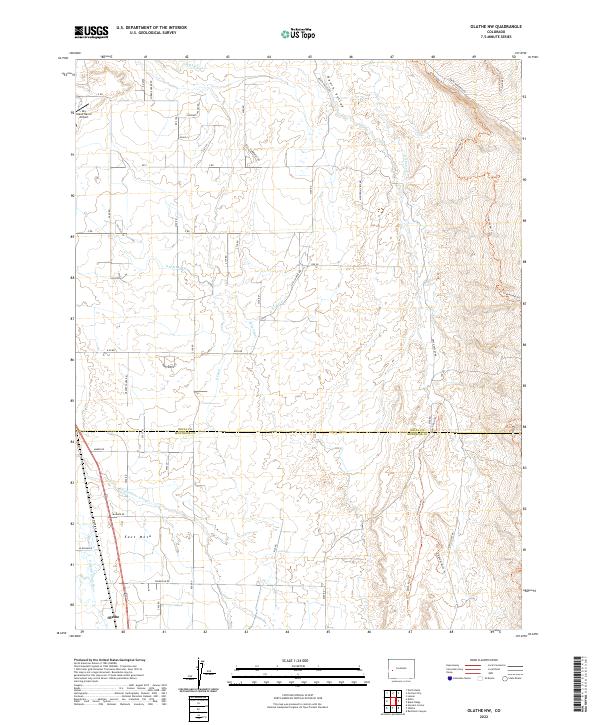 Olathe NW, CO — USGS 7.5-minute topo (2022)