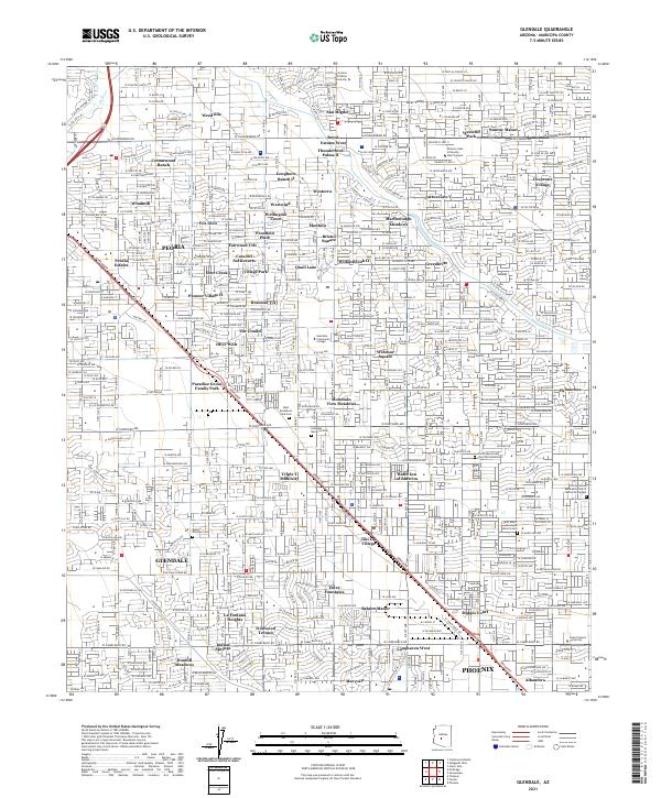 Glendale, AZ — USGS 7.5-minute topo (2021)