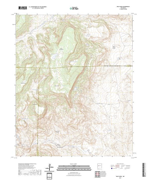 Wiley Mesa, NM — USGS 7.5-minute topo (2023)