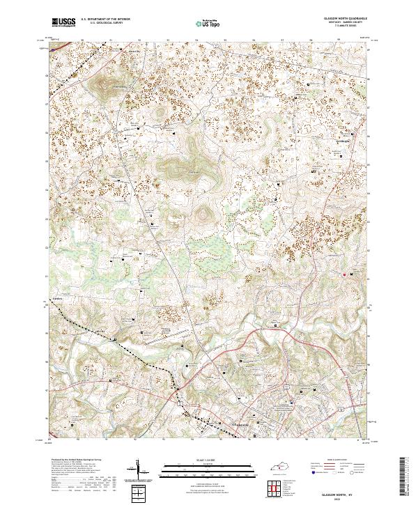 Glasgow North, KY — USGS 7.5-minute topo (2022)