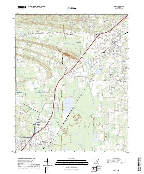 Cabot, AR — USGS 7.5-minute topo (2024)