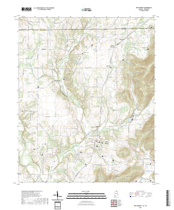 New Market, AL-TN — USGS 7.5-minute topo (2024)