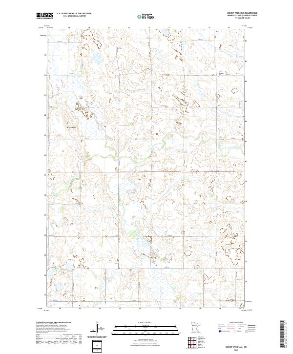 Mount Wickham, MN — USGS 7.5-minute topo (2022)