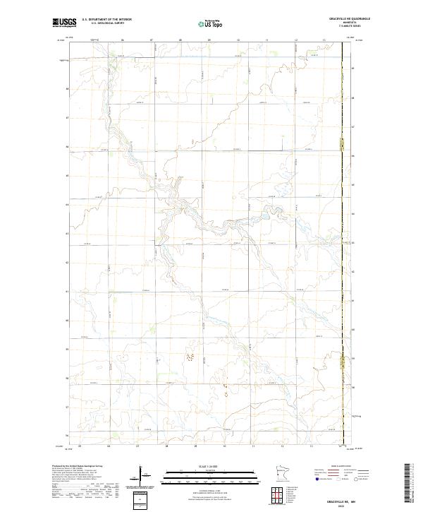 Graceville NE, MN — USGS 7.5-minute topo (2022)