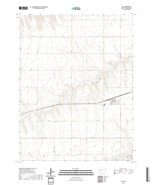 Gem, KS — USGS 7.5-minute topo (2022)