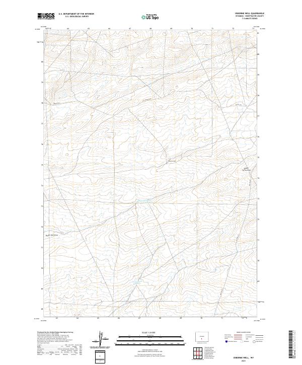 Osborne Well, WY — USGS 7.5-minute topo (2021)