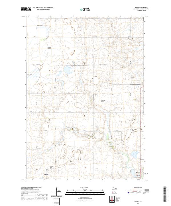 Hadley, MN — USGS 7.5-minute topo (2022)