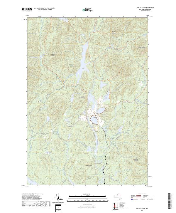 Mount Adams, NY — USGS 7.5-minute topo (2023)