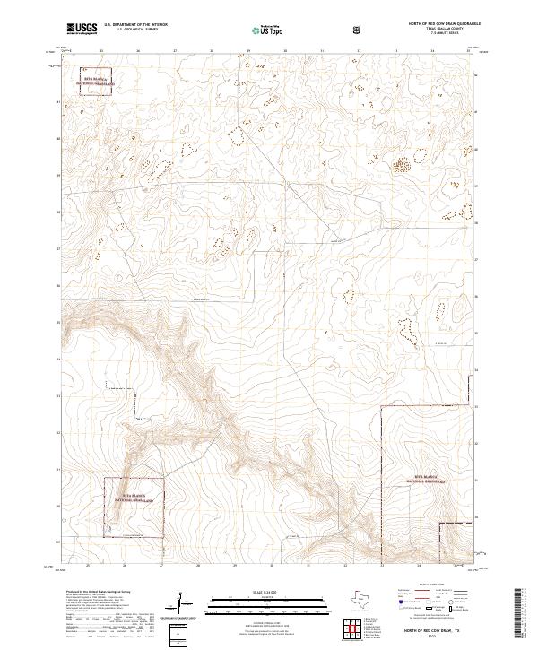 North of Red Cow Draw, TX — USGS 7.5-minute topo (2022)
