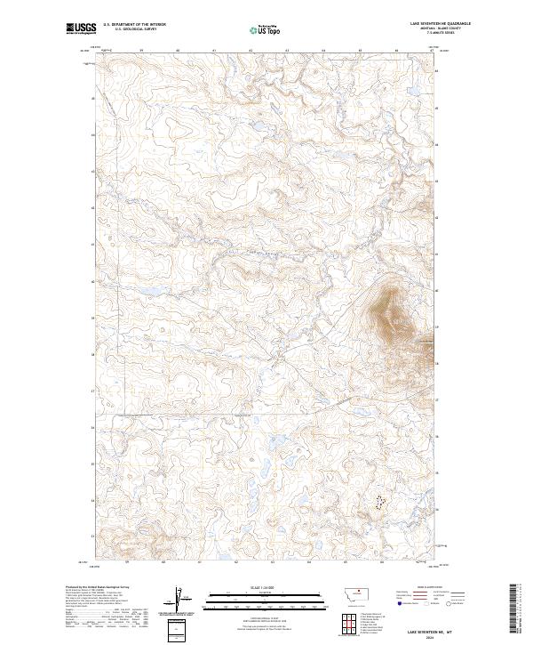 Lake Seventeen NE, MT — USGS 7.5-minute topo (2024)