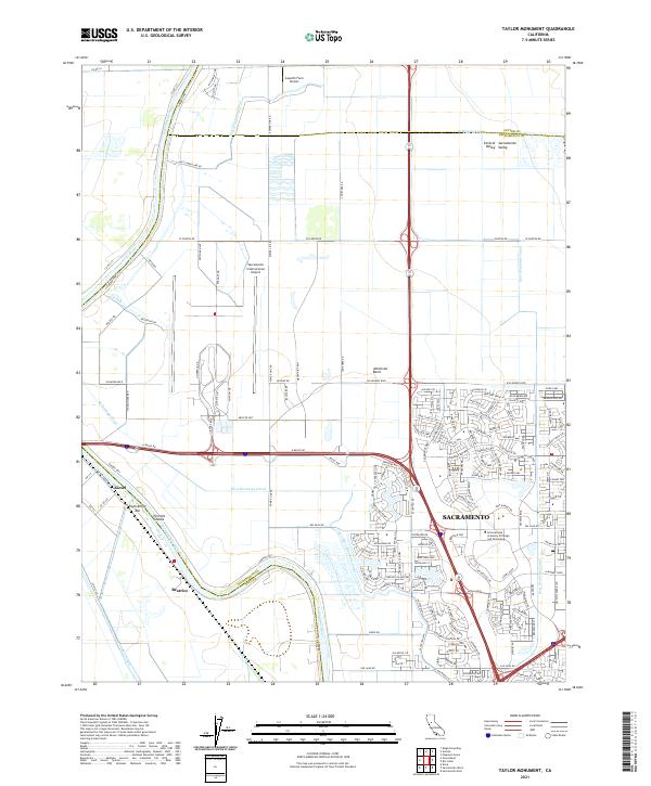Taylor Monument, CA — USGS 7.5-minute topo (2021)