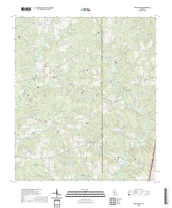 Terrys Creek, MS — USGS 7.5-minute topo (2024)