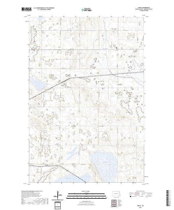 Crete, ND — USGS 7.5-minute topo (2024)