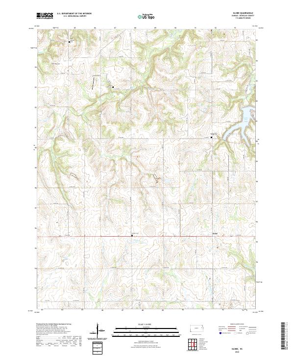 Globe, KS — USGS 7.5-minute topo (2022)