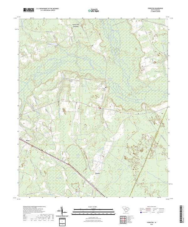 Foreston, SC — USGS 7.5-minute topo (2024)