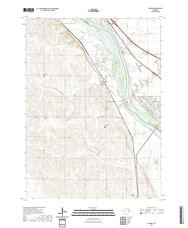 Leshara, NE — USGS 7.5-minute topo (2021)