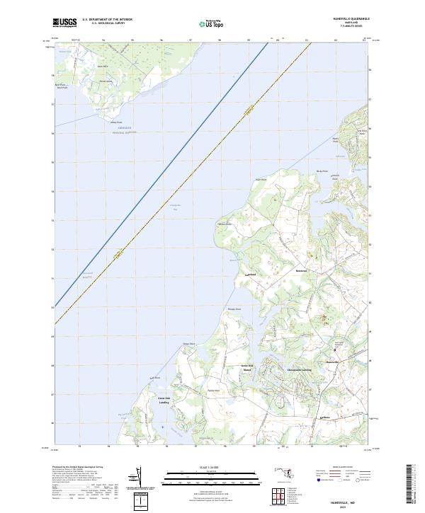 Hanesville, MD — USGS 7.5-minute topo (2023)