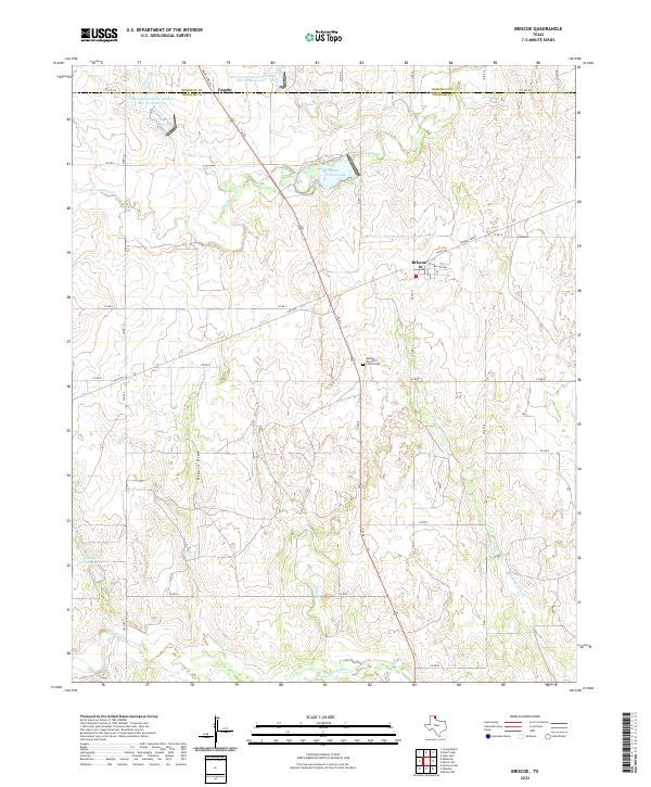 Briscoe, TX — USGS 7.5-minute topo (2022)