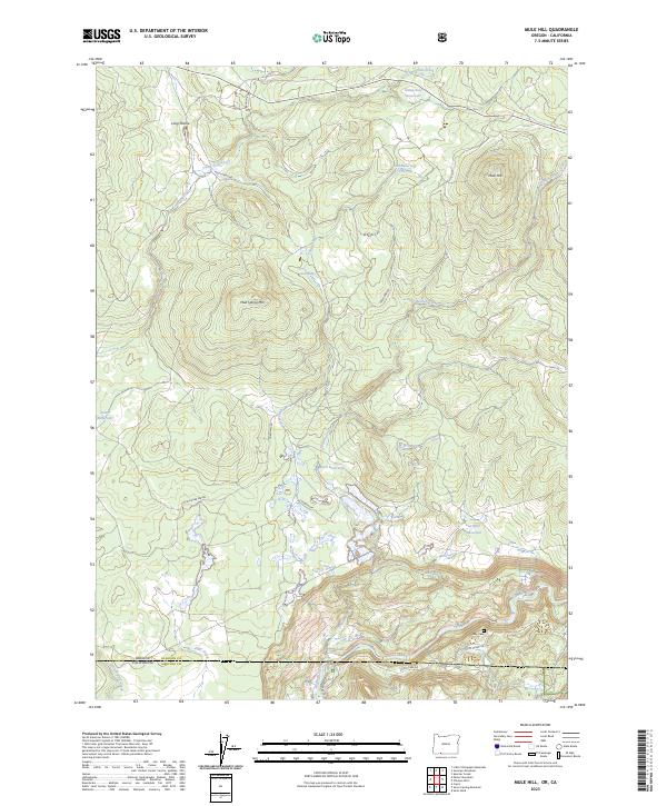 Mule Hill, OR-CA — USGS 7.5-minute topo (2023)