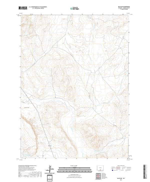 Blue Gap, WY — USGS 7.5-minute topo (2021)