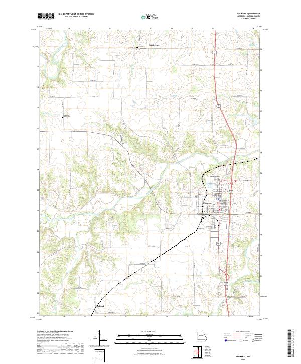 Palmyra, MO — USGS 7.5-minute topo (2021)