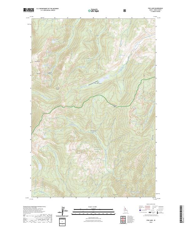 Fish Lake, ID — USGS 7.5-minute topo (2024)