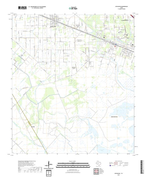 Hitchcock, TX — USGS 7.5-minute topo (2022)