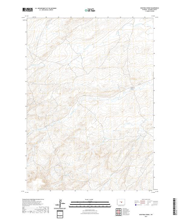 Eightmile Draw, WY — USGS 7.5-minute topo (2021)