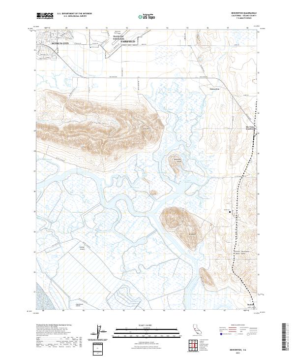 Denverton, CA — USGS 7.5-minute topo (2021)