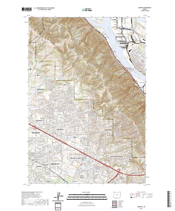 Linnton, OR — USGS 7.5-minute topo (2024)