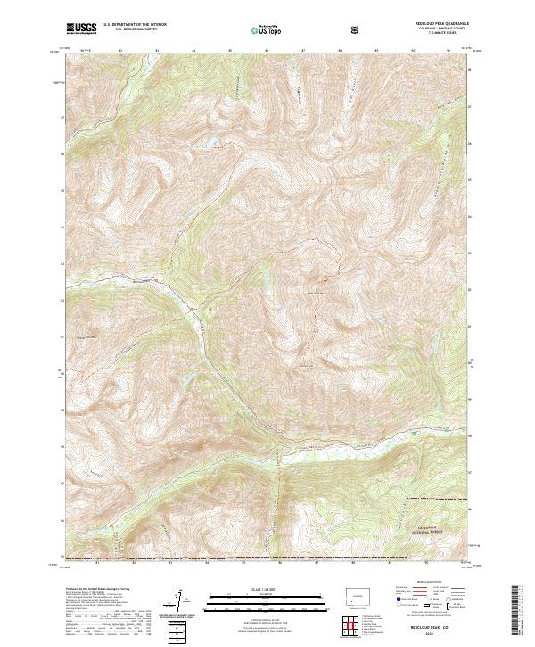 Redcloud Peak, CO — USGS 7.5-minute topo (2022)