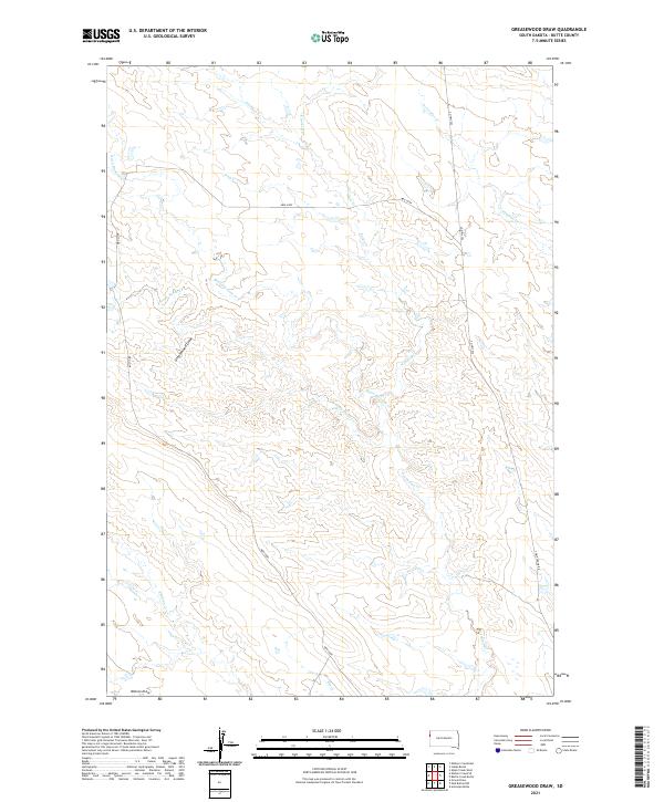 Greasewood Draw, SD — USGS 7.5-minute topo (2021)