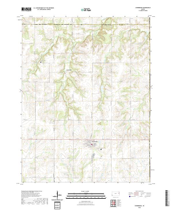 Overbrook, KS — USGS 7.5-minute topo (2022)
